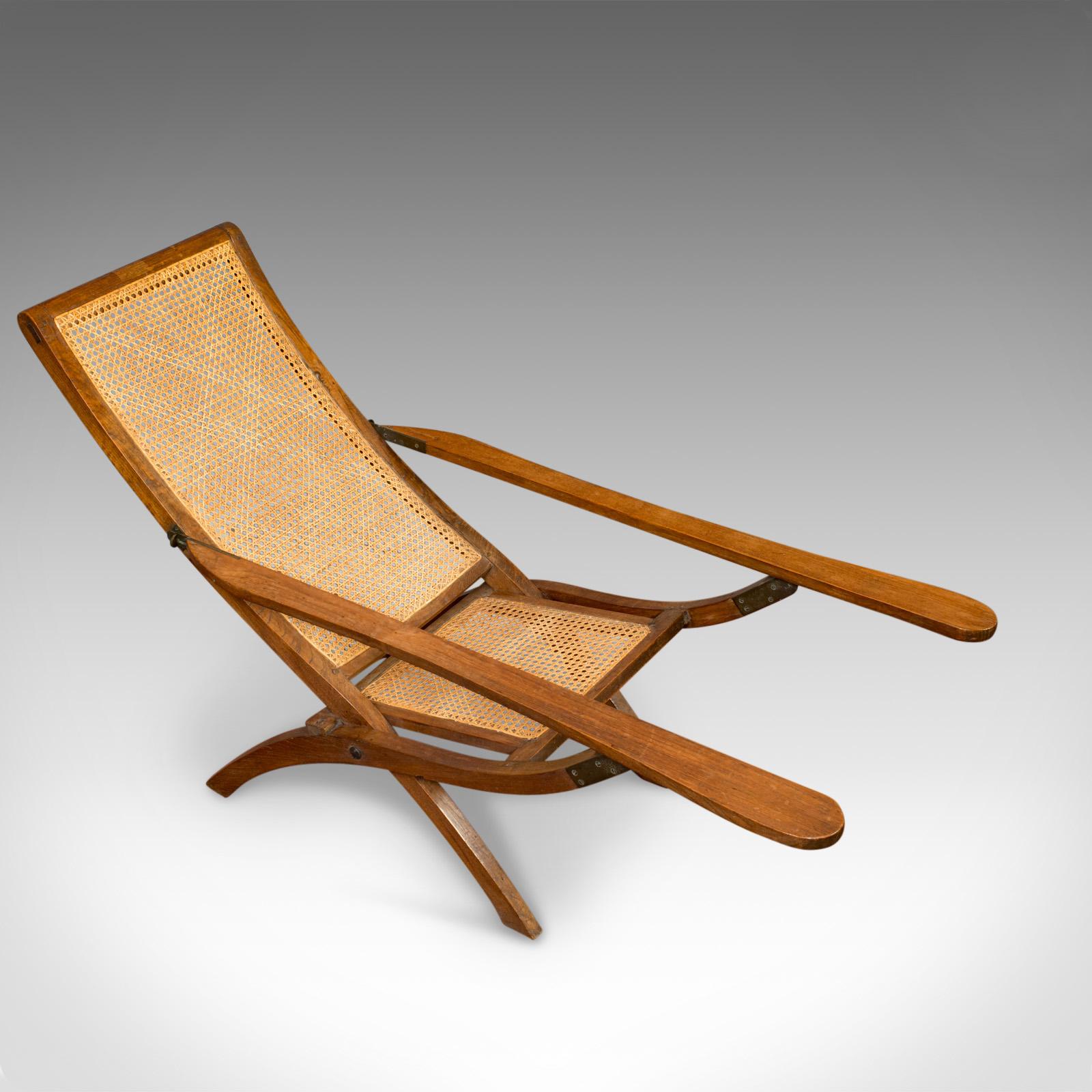 20th Century Antique Plantation Chair, Teak, Bergere, Steamer Deck, Garden Lounger, Edwardian