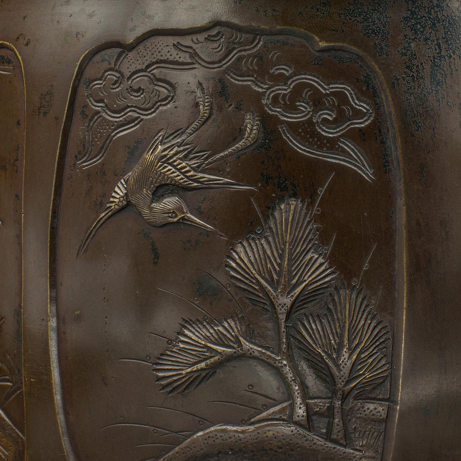Antikes Pflanzgefäß, Japanisch, Bronze, dekorative Jardiniere, Edo, viktorianisch, um 1860 im Angebot 6