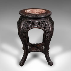 Antiker Pflanzenständer, Chinesisch, Jardiniere Stand, Lampentisch, Viktorianisch, C.C. 1900