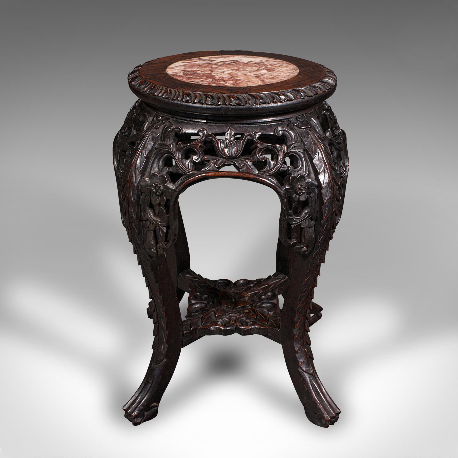 Early 20th Century Antique Planter Stand, Chinese, Jardiniere Stand, Lamp Table, Victorian, C.1900 For Sale