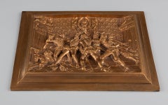 Antique Plaque Wall Decor Renaissance Battle Bronze Relief Henri I Duke of Guise