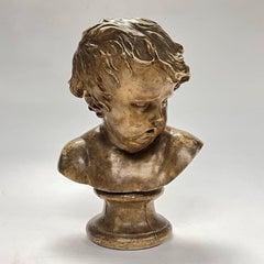Yeso antiguo  Busto de Cupido Según François Duquesnoy (1597-1643)