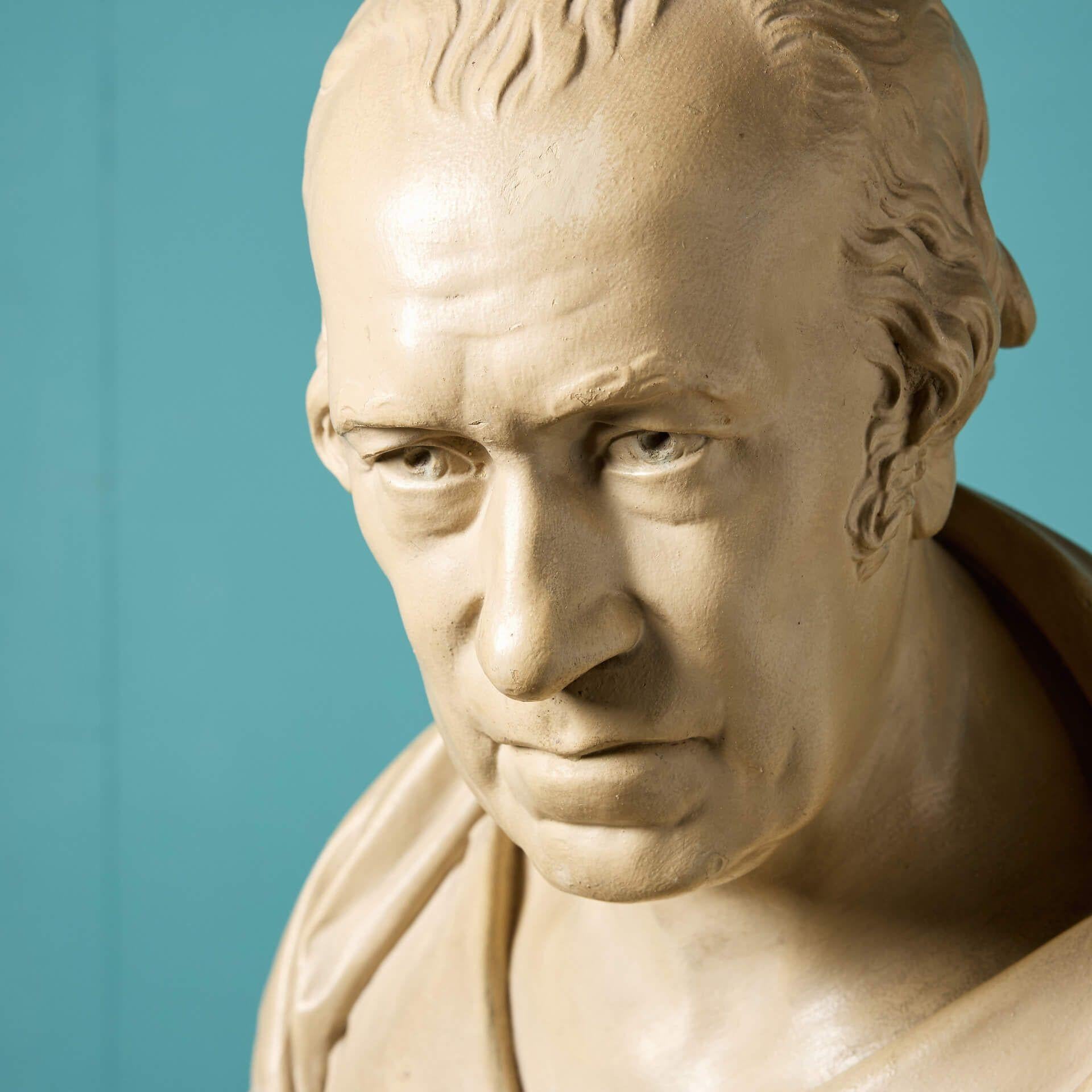 Georgiano Antico busto in gesso di James Watt in vendita