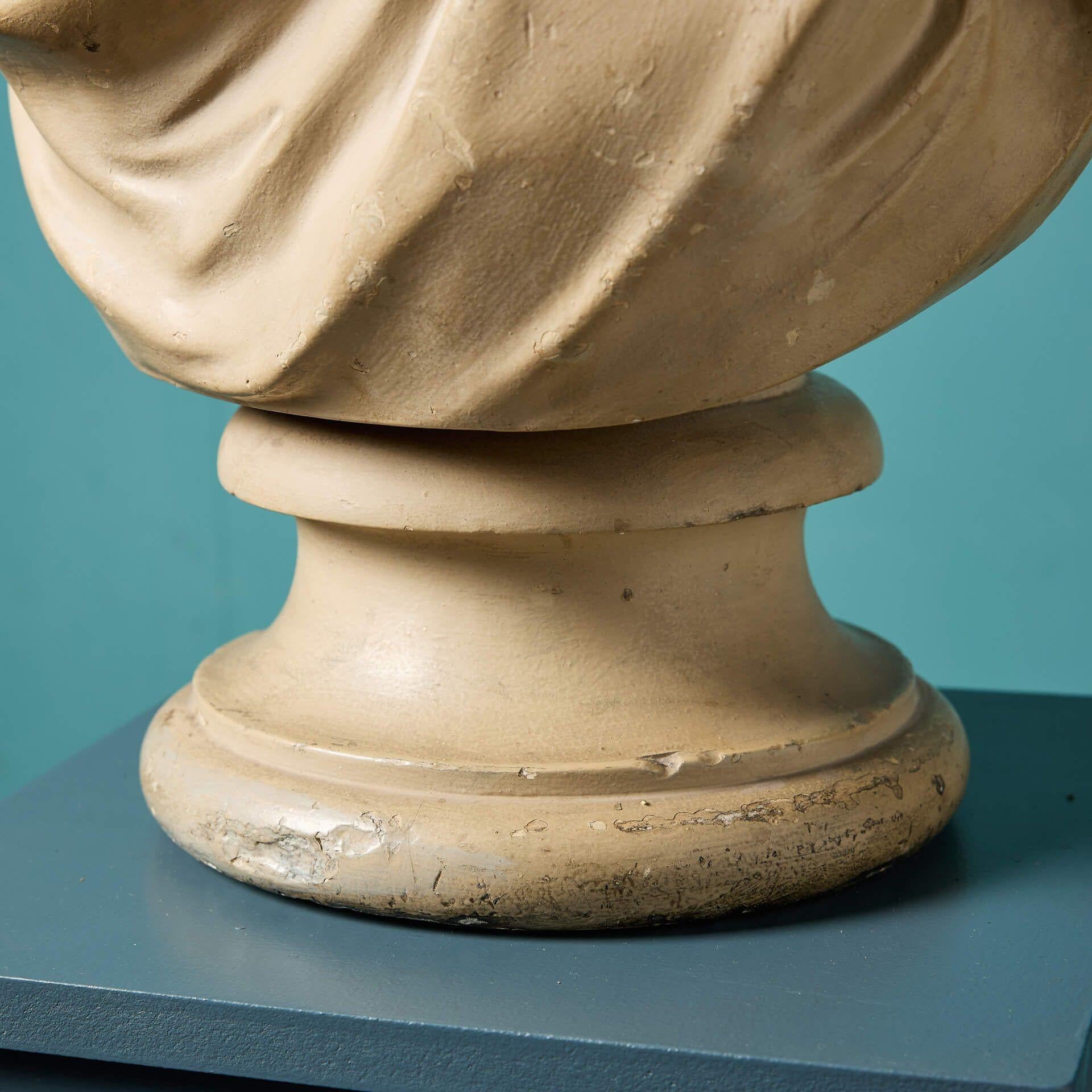 XIX secolo Antico busto in gesso di James Watt in vendita