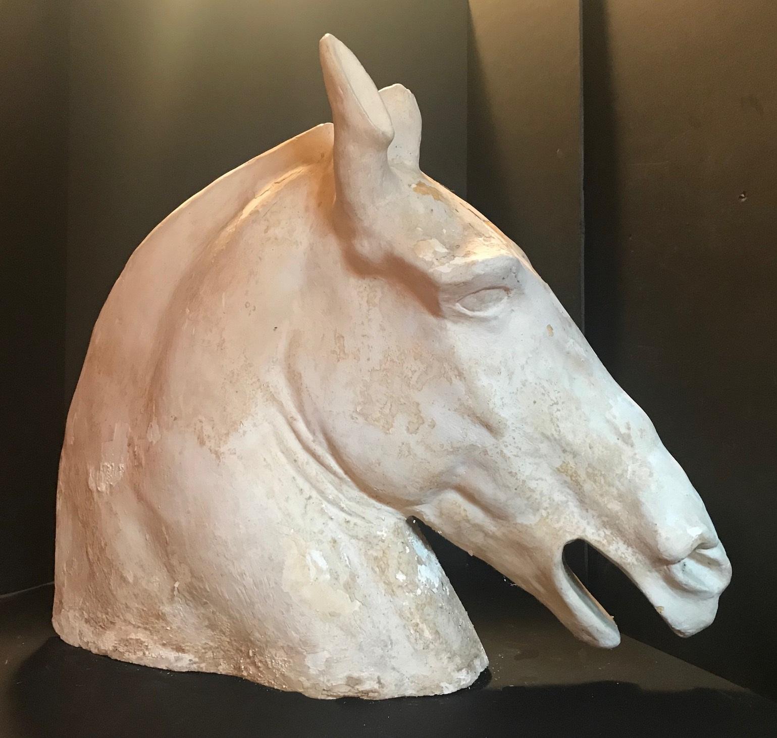 plaster horse head
