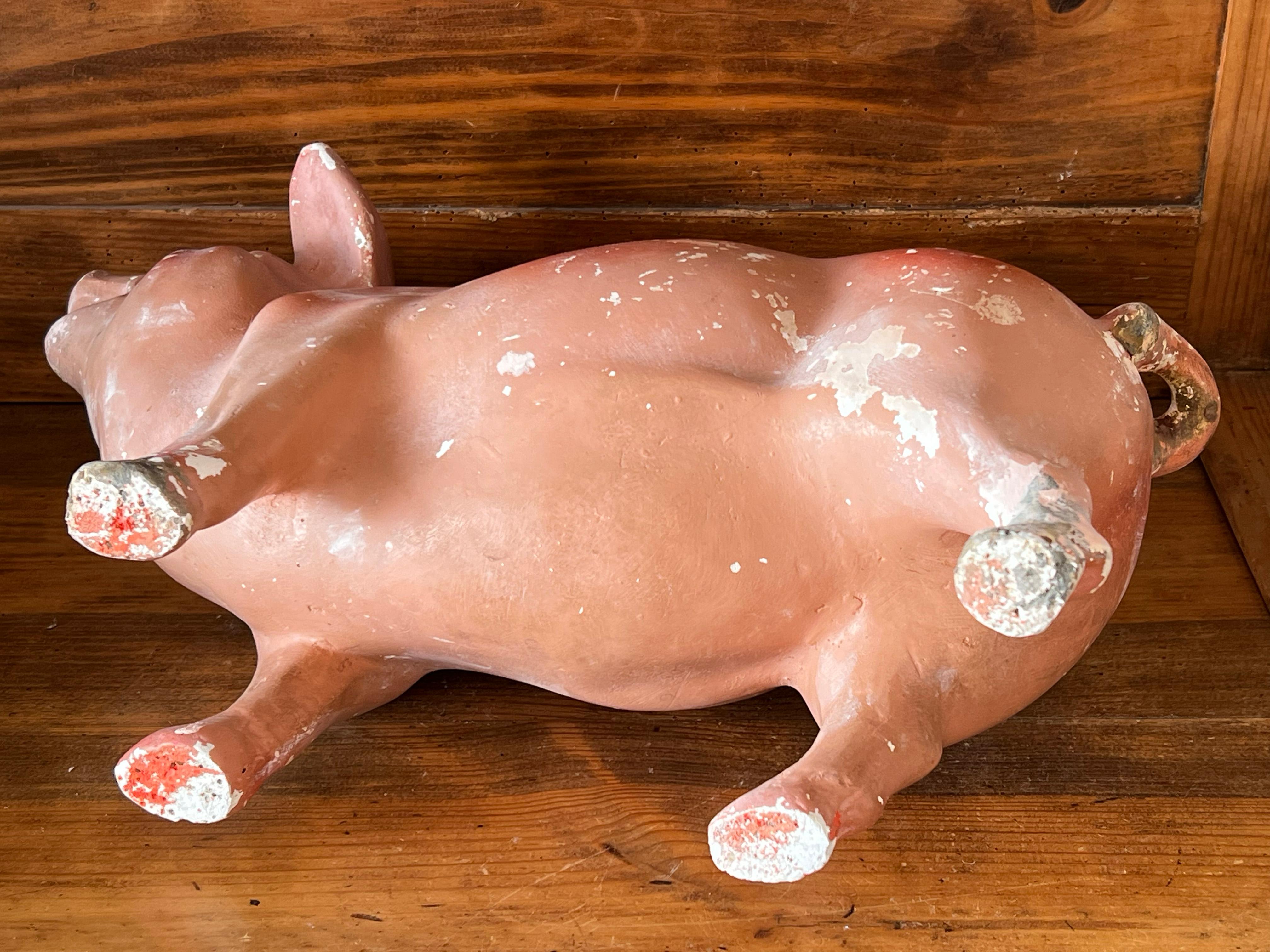 Antique plaster display case from a French butcher's shop, early 20th century For Sale 4