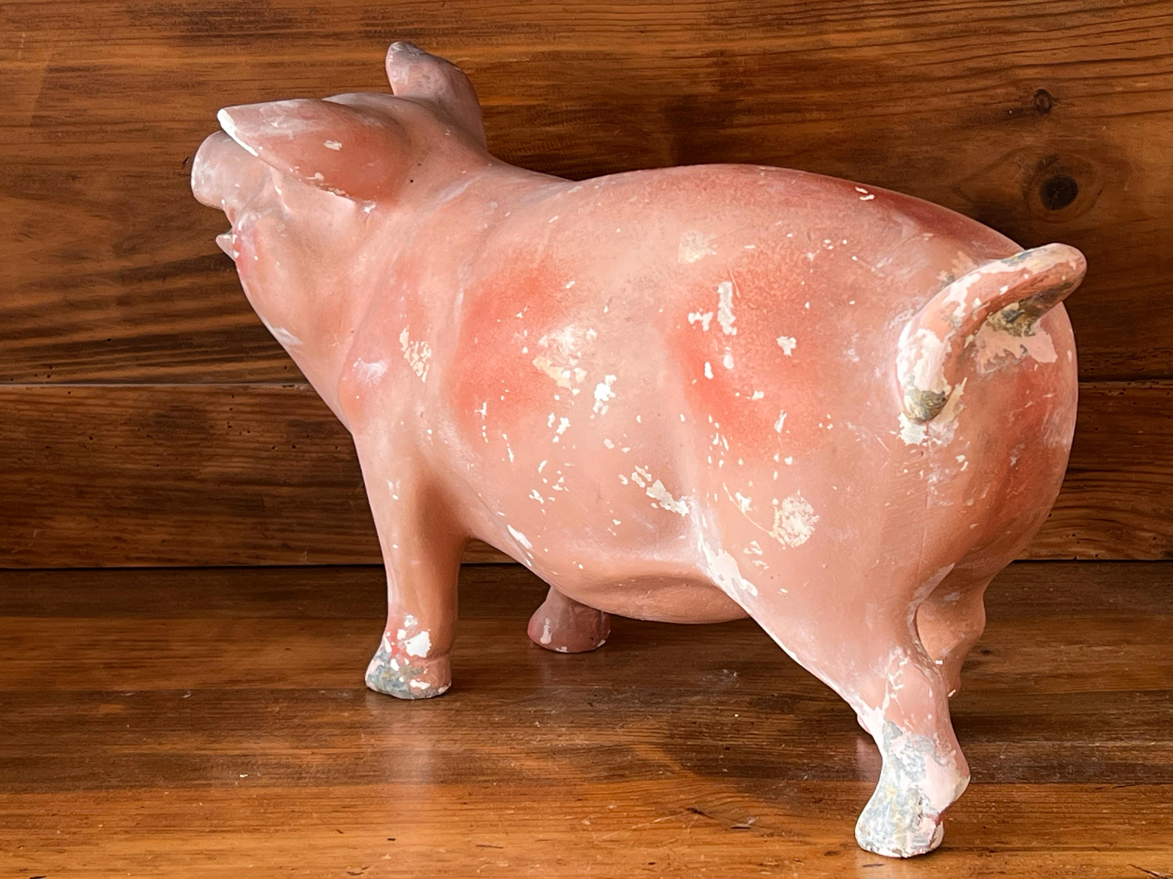Plaster Antique plaster display case from a French butcher's shop, early 20th century For Sale