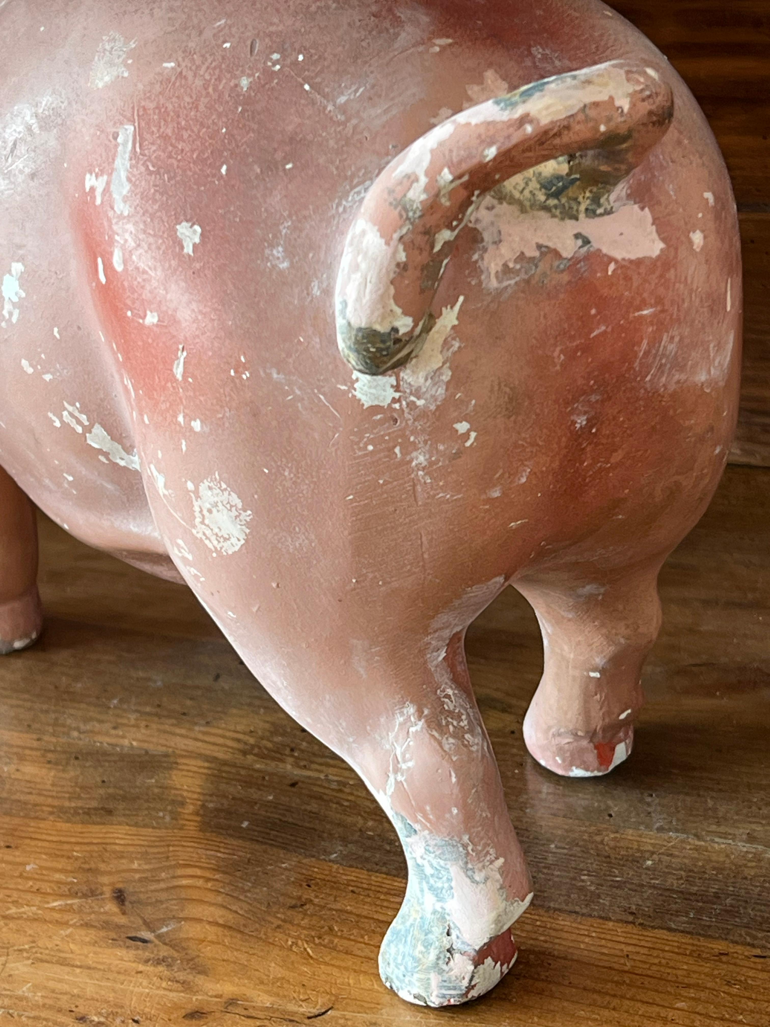Antique plaster display case from a French butcher's shop, early 20th century For Sale 1