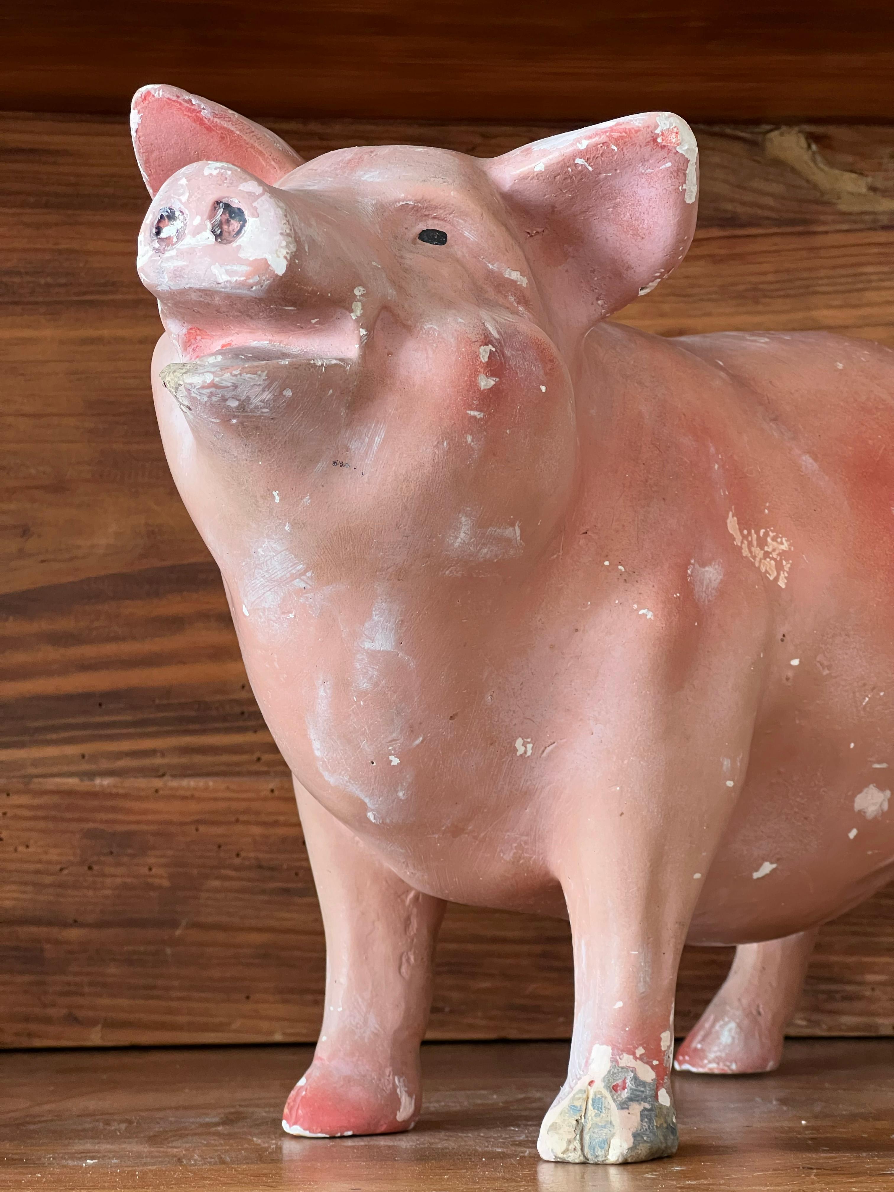 Antique plaster display case from a French butcher's shop, early 20th century For Sale 2
