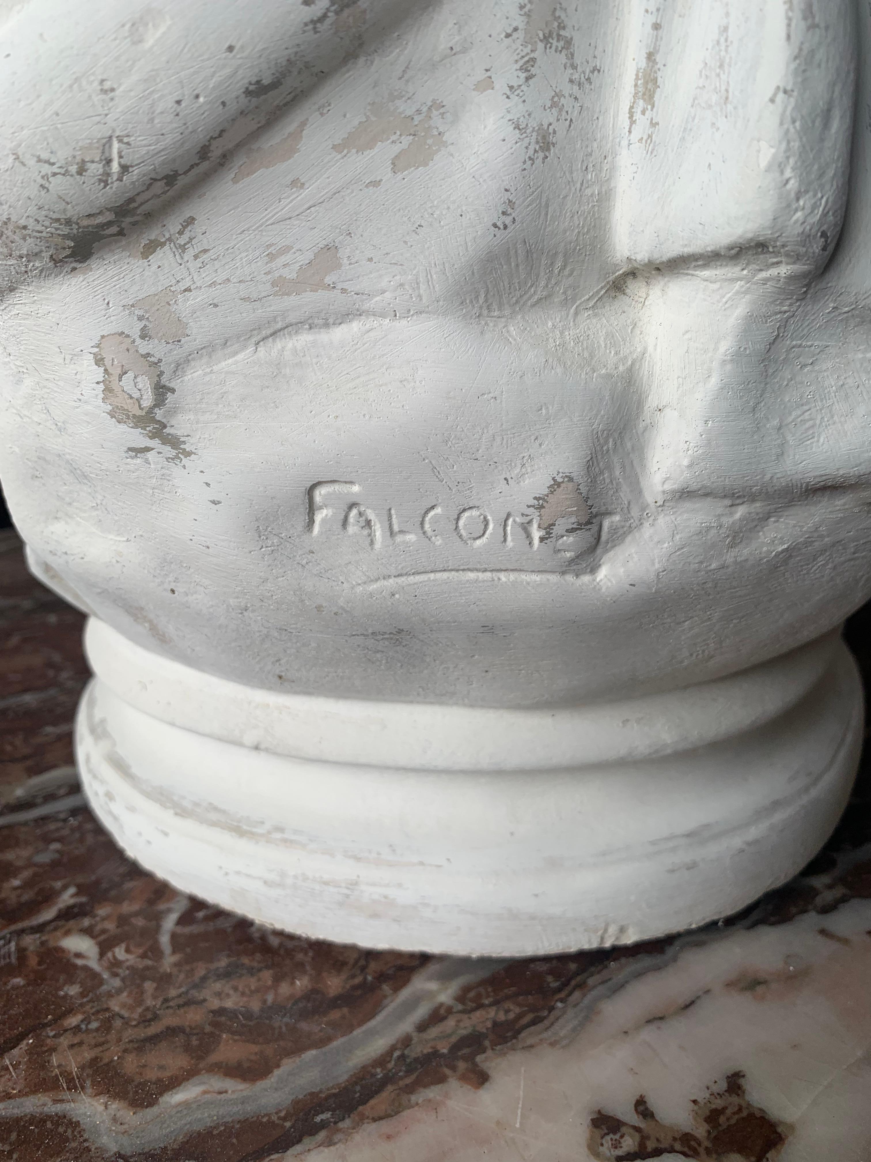 Figura antigua de escayola firmada Etienne Maurice Falconet en Bueno estado para la venta en Ongar, GB