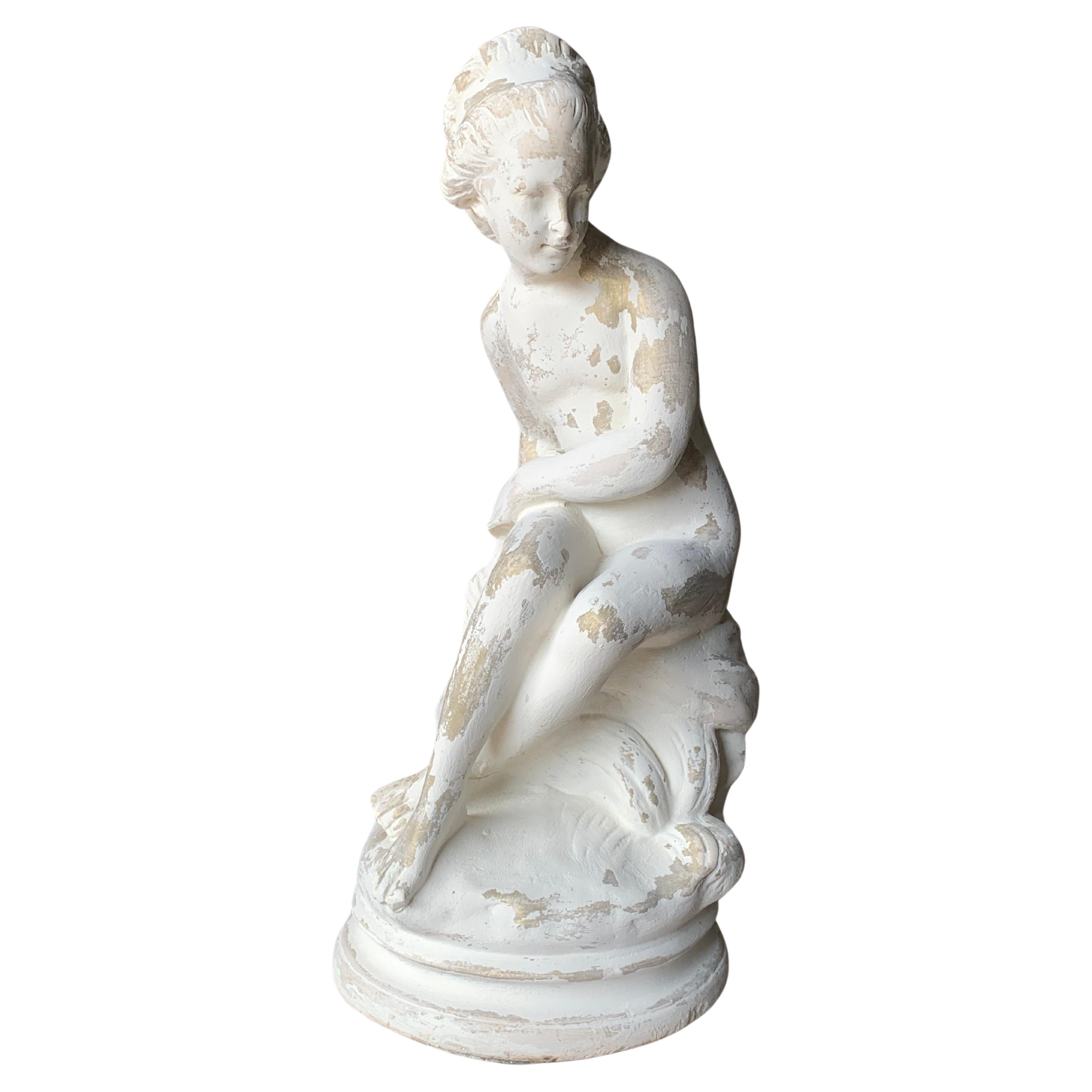 Figura antigua de escayola firmada Etienne Maurice Falconet en venta