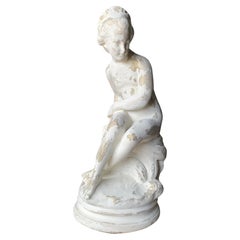 Figura antigua de escayola firmada Etienne Maurice Falconet