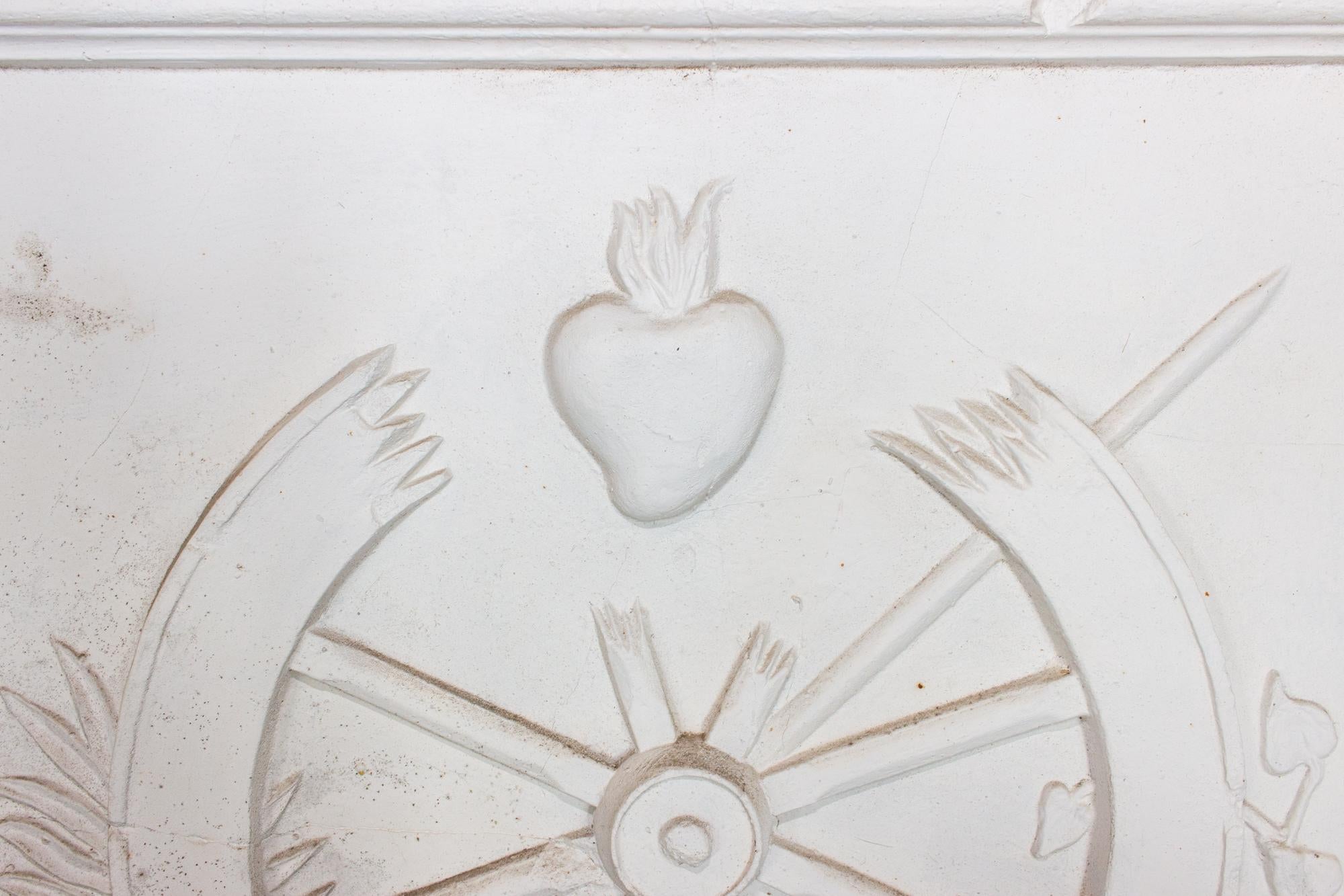 Antique Plaster Panel with Nautical Imagery 