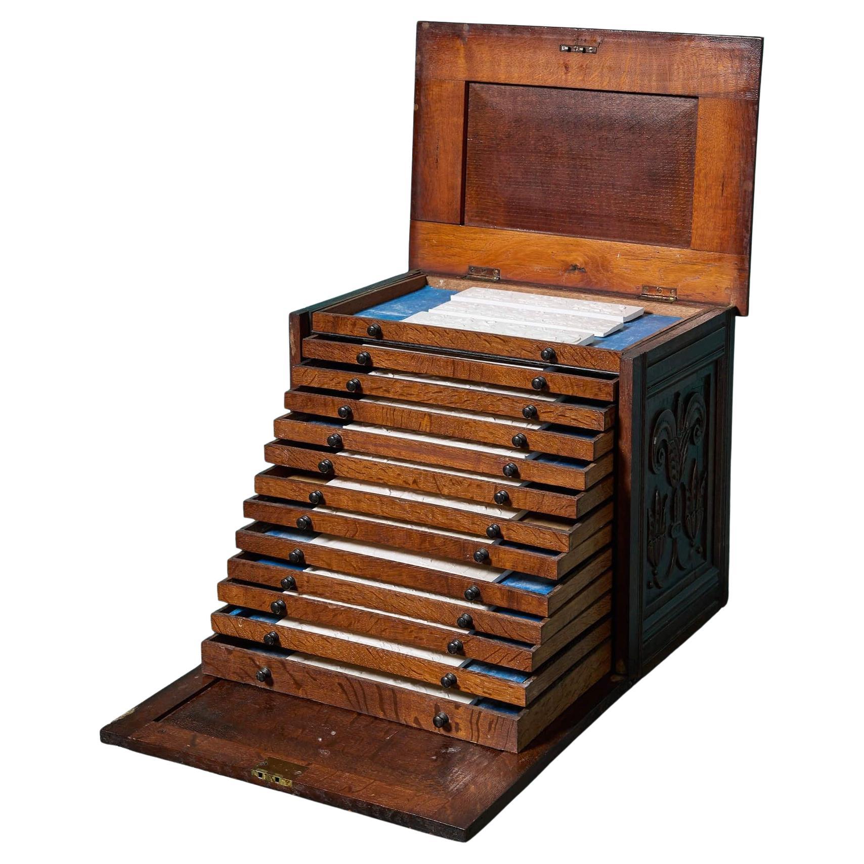 Antique Plaster Pantheon Friezes After John Henning the Elder In A Bespoke Case For Sale