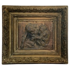 Antique Plaster Plaque Depicting Orangutans