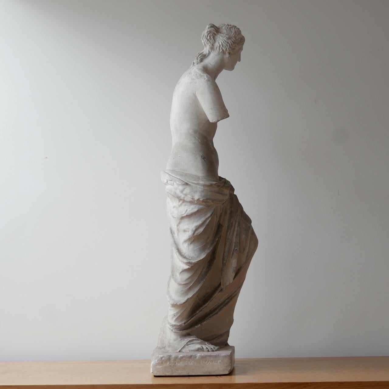 Antique Plaster Reduction of Venus De Milo Statue 7