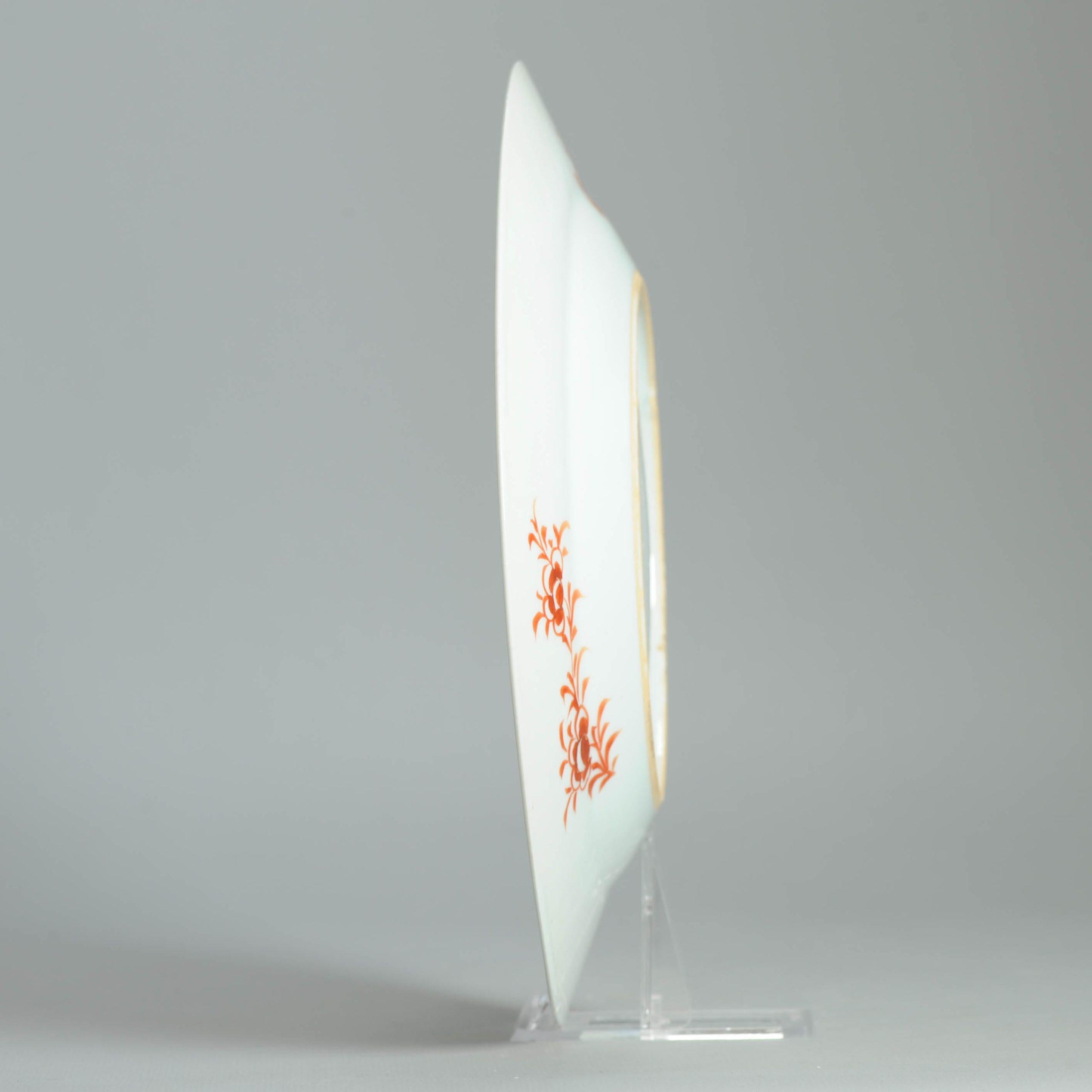 Antiker Teller 18. Jahrhundert Chinesisches Porzellan Amsterdam Bont Dekorierter Teller im Angebot 8