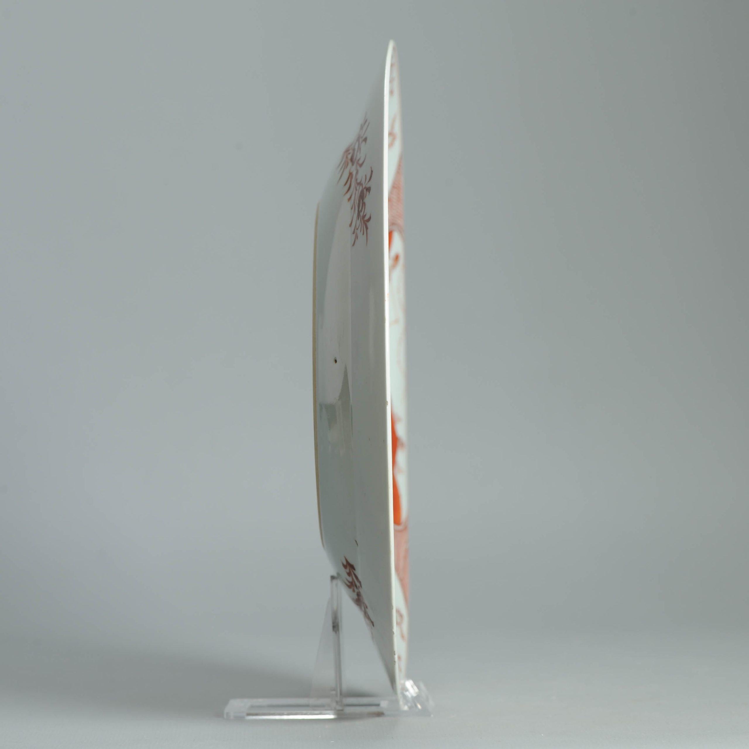 Antiker Teller 18. Jahrhundert Chinesisches Porzellan Amsterdam Bont Dekorierter Teller (Qing-Dynastie) im Angebot