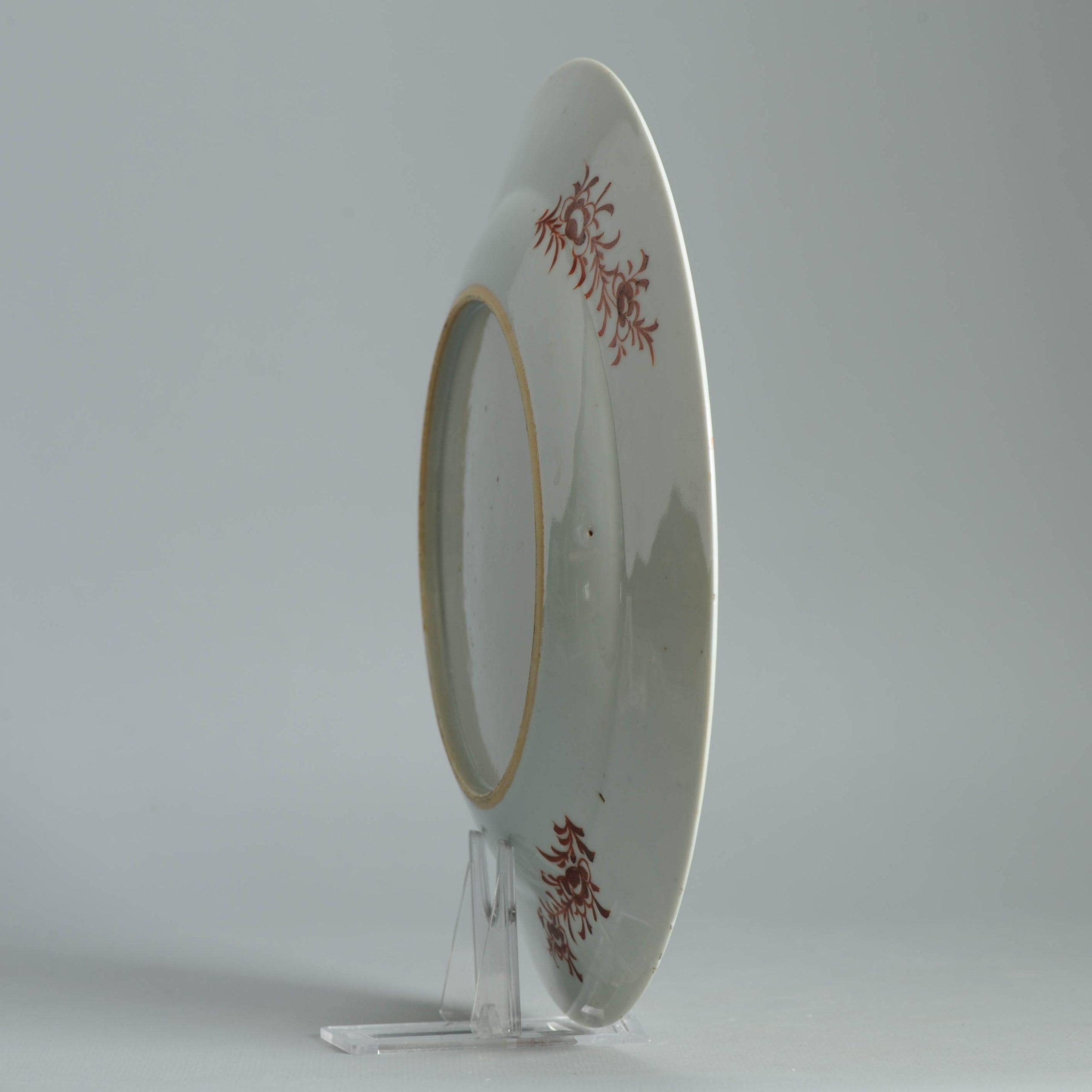 Antiker Teller 18. Jahrhundert Chinesisches Porzellan Amsterdam Bont Dekorierter Teller (18. Jahrhundert und früher) im Angebot