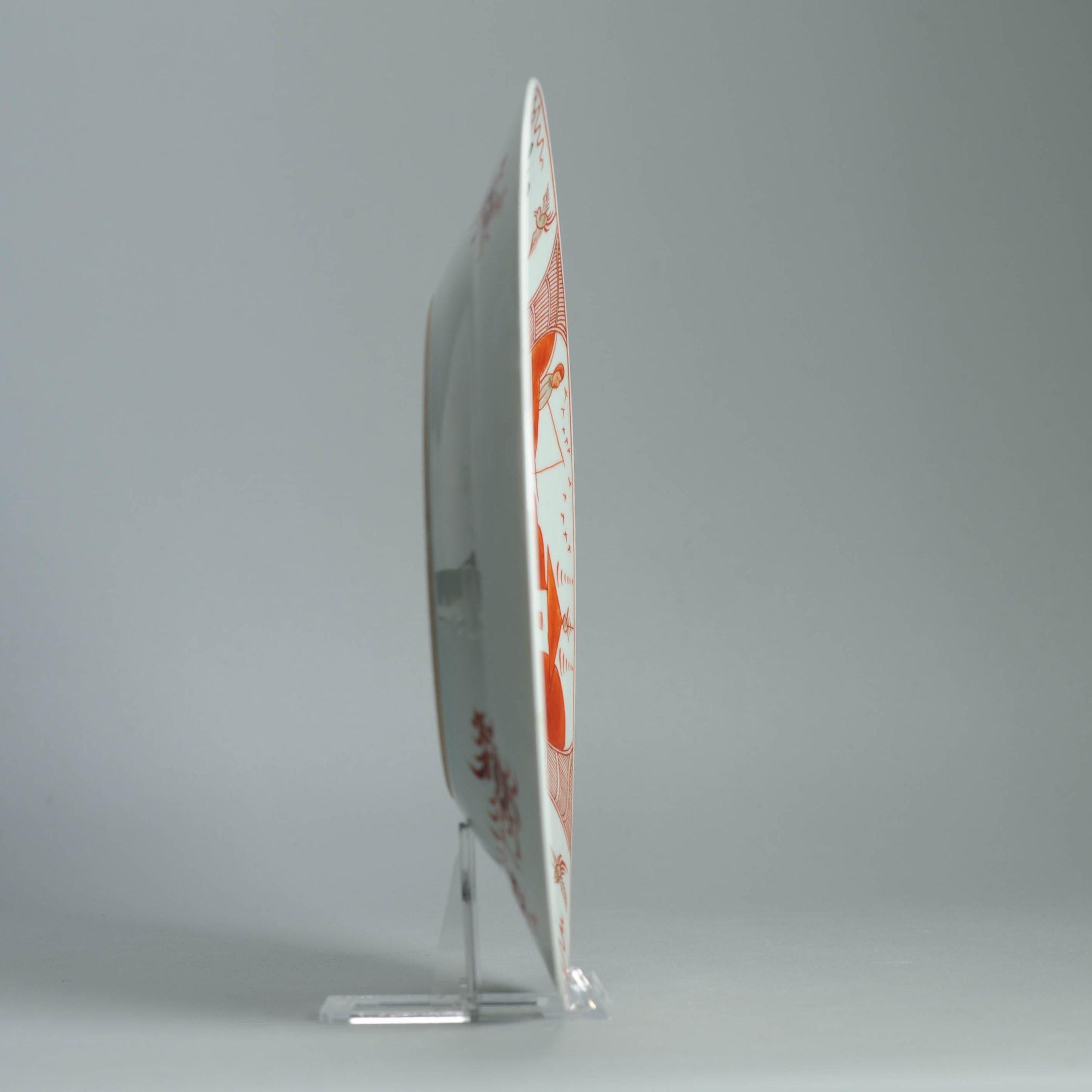 Antiker Teller 18. Jahrhundert Chinesisches Porzellan Amsterdam Bont Dekorierter Teller im Angebot 2