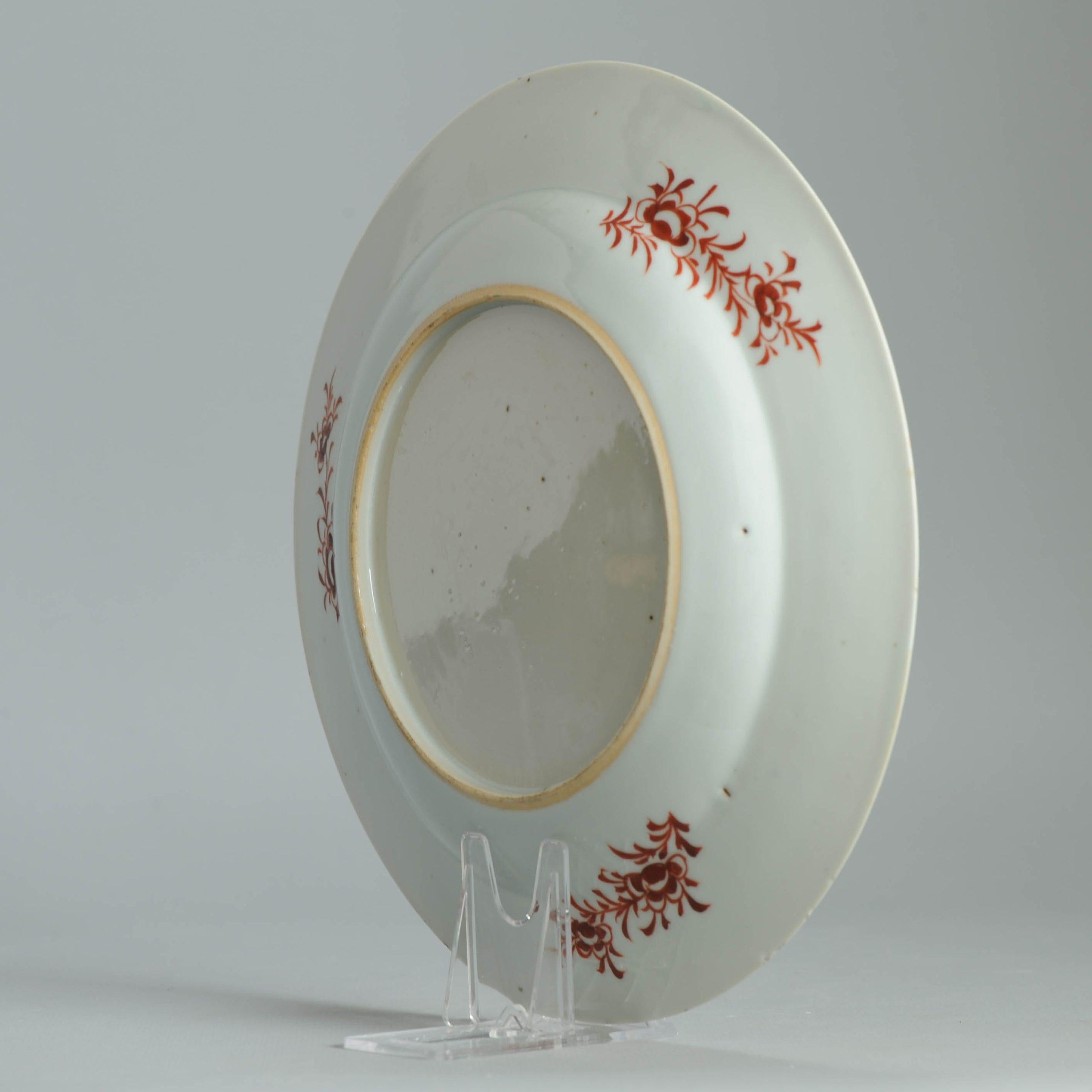 Antiker Teller 18. Jahrhundert Chinesisches Porzellan Amsterdam Bont Dekorierter Teller im Angebot 3