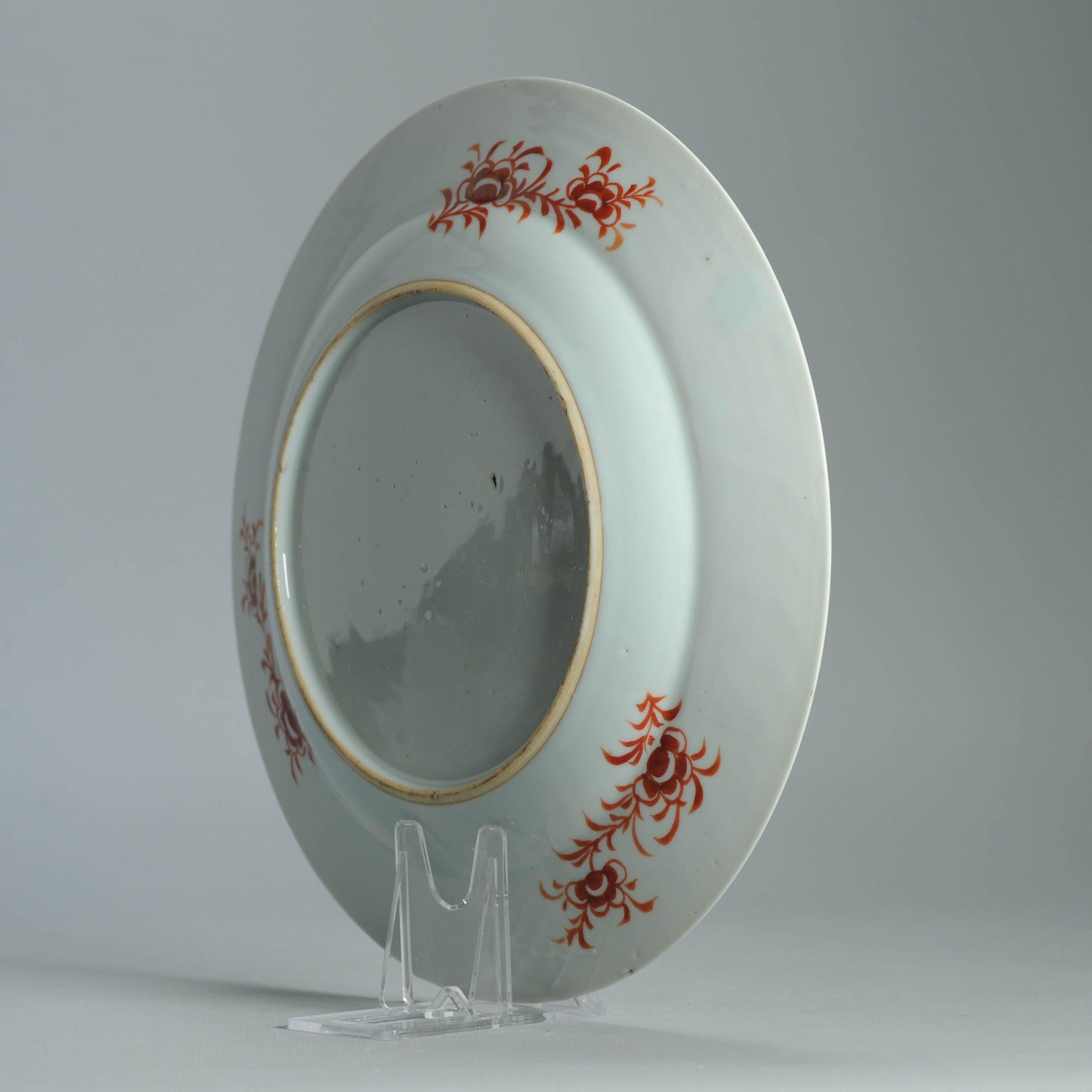 Antiker Teller 18. Jahrhundert Chinesisches Porzellan Amsterdam Bont Dekorierter Teller im Angebot 4