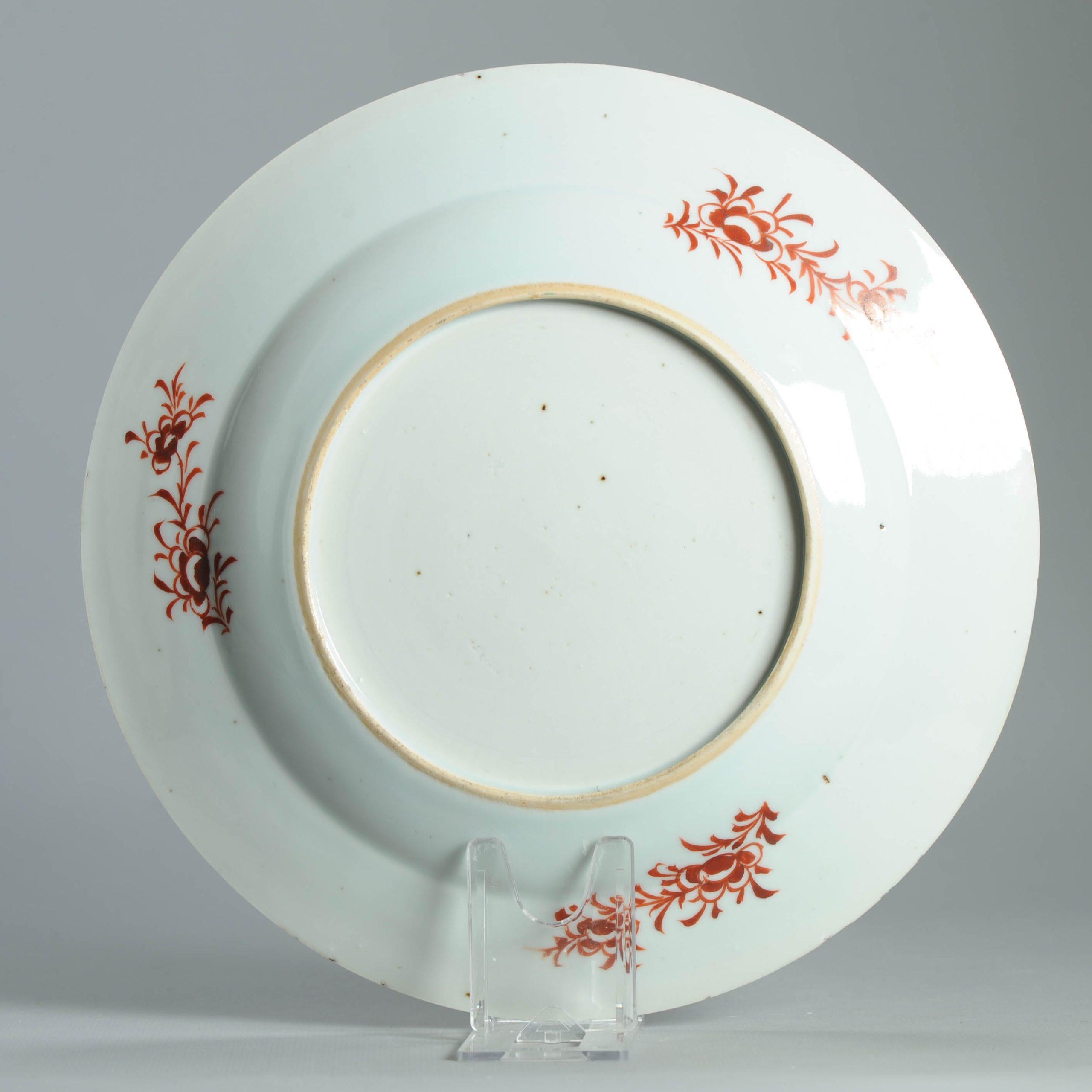 Antiker Teller 18. Jahrhundert Chinesisches Porzellan Amsterdam Bont Dekorierter Teller im Angebot 4