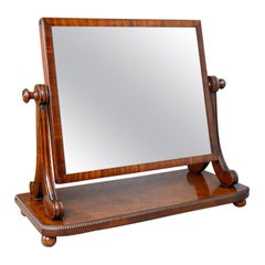 Antique Platform Mirror, English, Regency, Toilet, Dressing Table, circa 1820