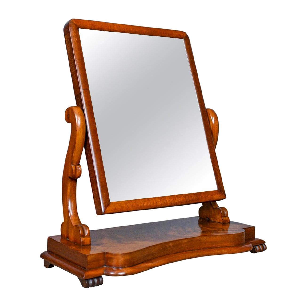 Vanity Wooden Tabletop Ornate Swing Mirror