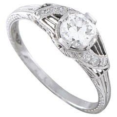 Antique Platinum 0.55ct Diamond Engagement Ring MF19-062526