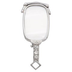Antike Platin 0,6 TCW Diamant Lorgnette/Operette Brille
