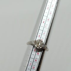 Antique Platinum 0.67 Ct Natural Diamond Ring