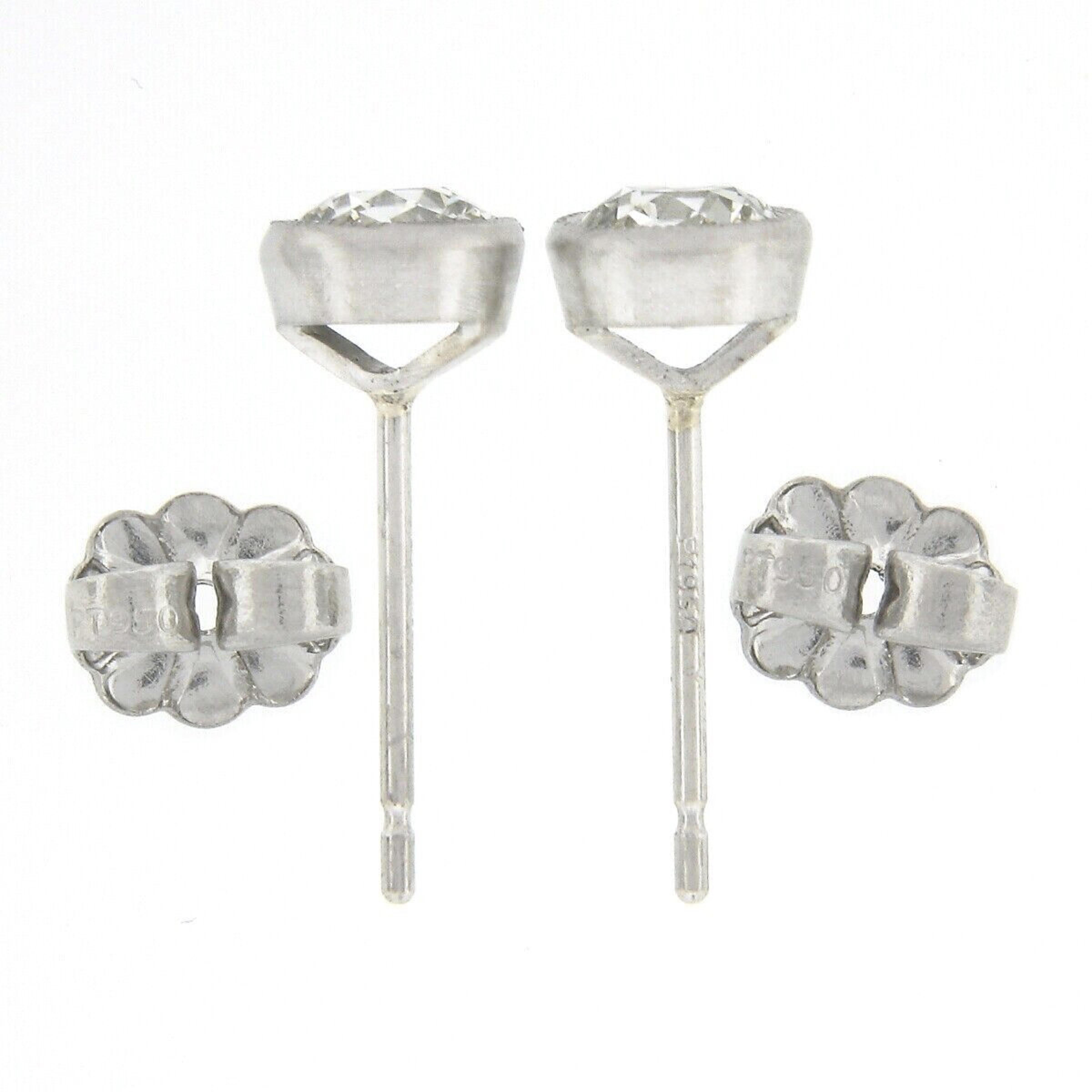 antique diamond stud earrings