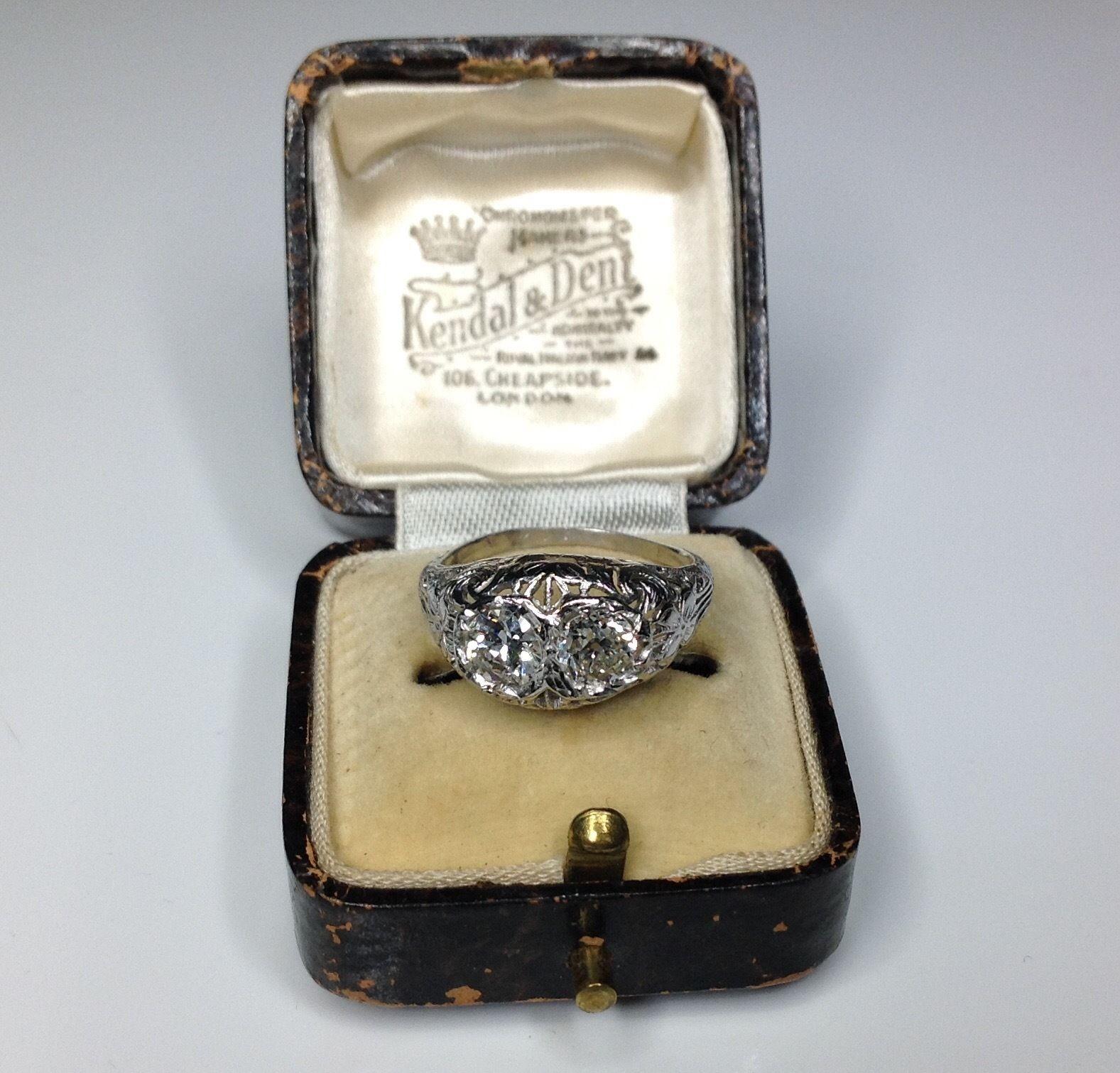 Antique Platinum 1.00 Carat Old European Cut Natural Diamond Engagement Ring For Sale 6