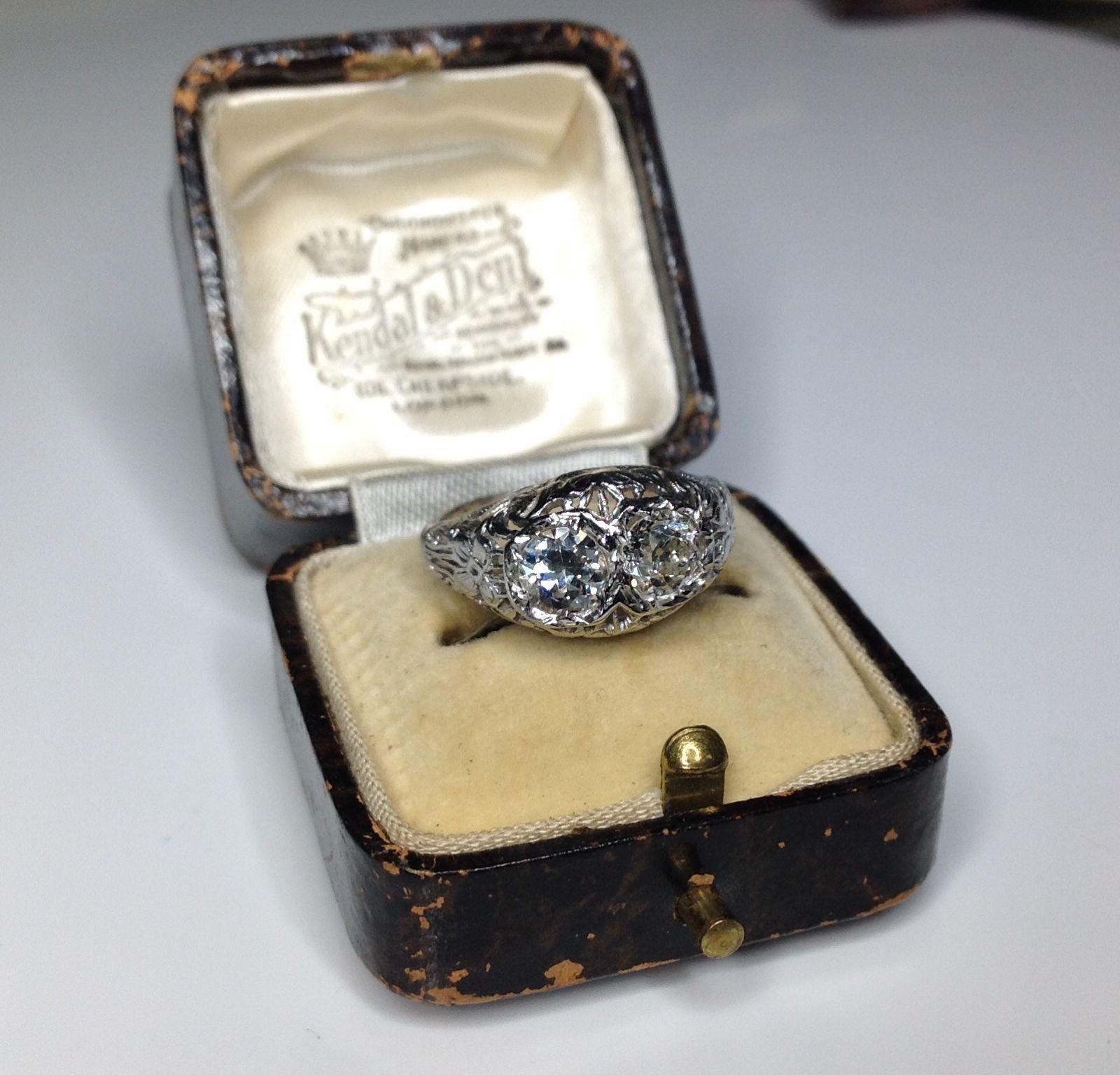 Antique Platinum 1.00 Carat Old European Cut Natural Diamond Engagement Ring For Sale 2