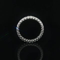 Antique Platinum 1.0ctw Old Single Cut Pave Diamond Eternity Band Ring