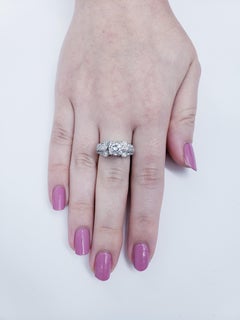 Antique Platinum 1.25 Carat Diamonds Wedding Ring