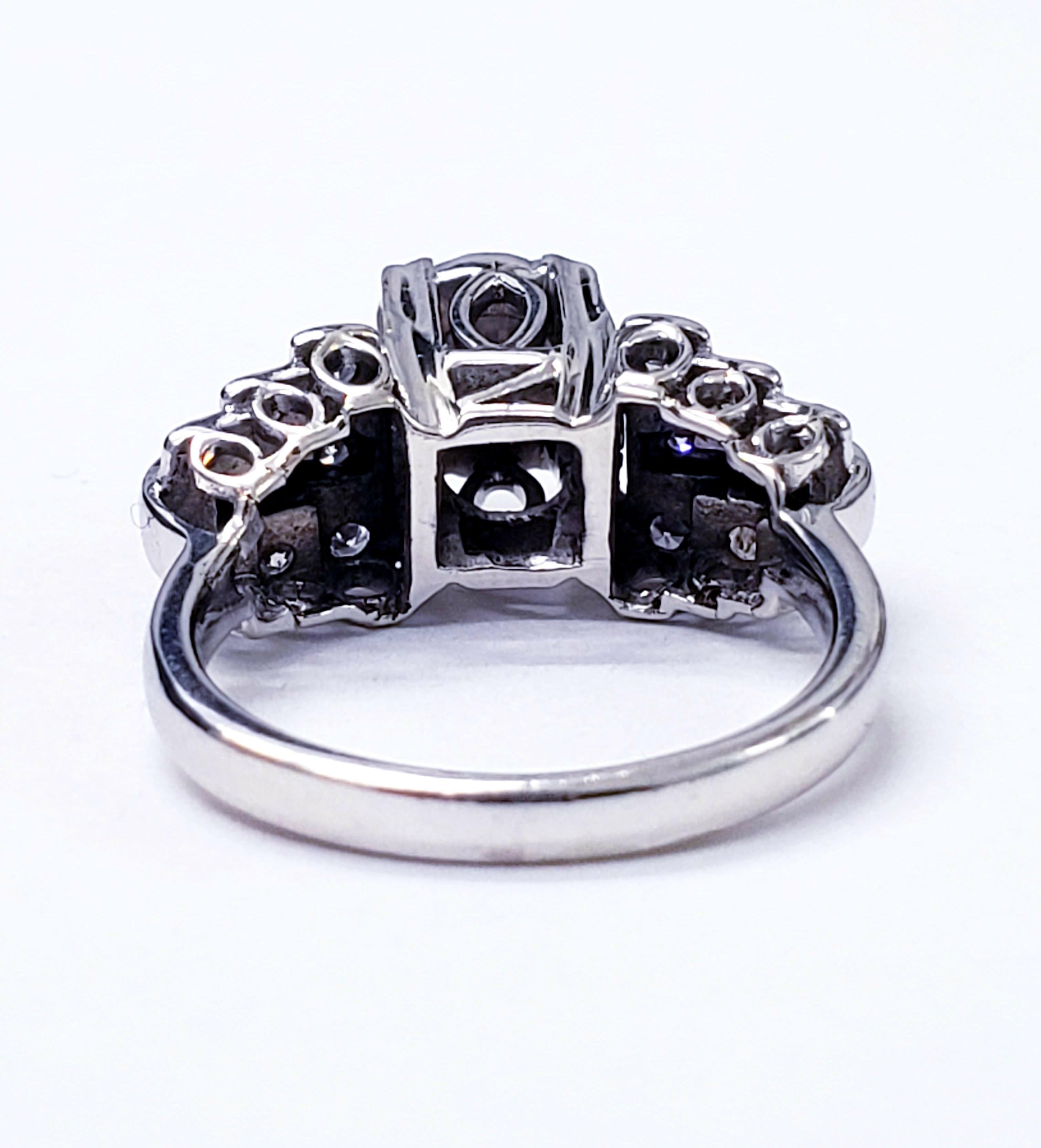 Antique Platinum 1.25 Carat Diamonds Wedding Ring For Sale 1
