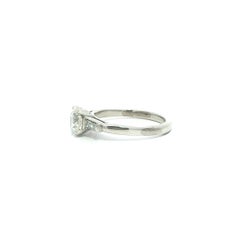 Antique Platinum 1.31ctw Old European Cut Diamond Baguette Engagement Ring