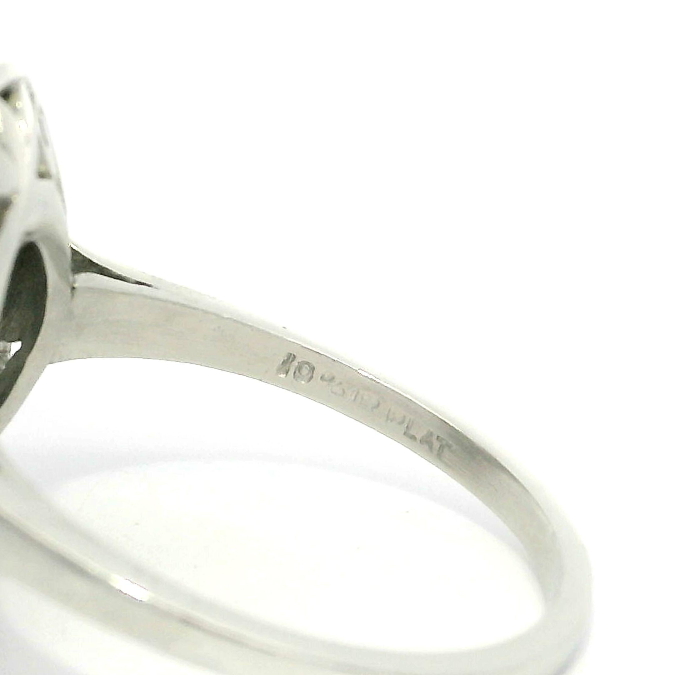 Antiker Platin 1,85 ctw Lünette Alter Diamant Konzentrischer Target Platin-Ring im Angebot 5