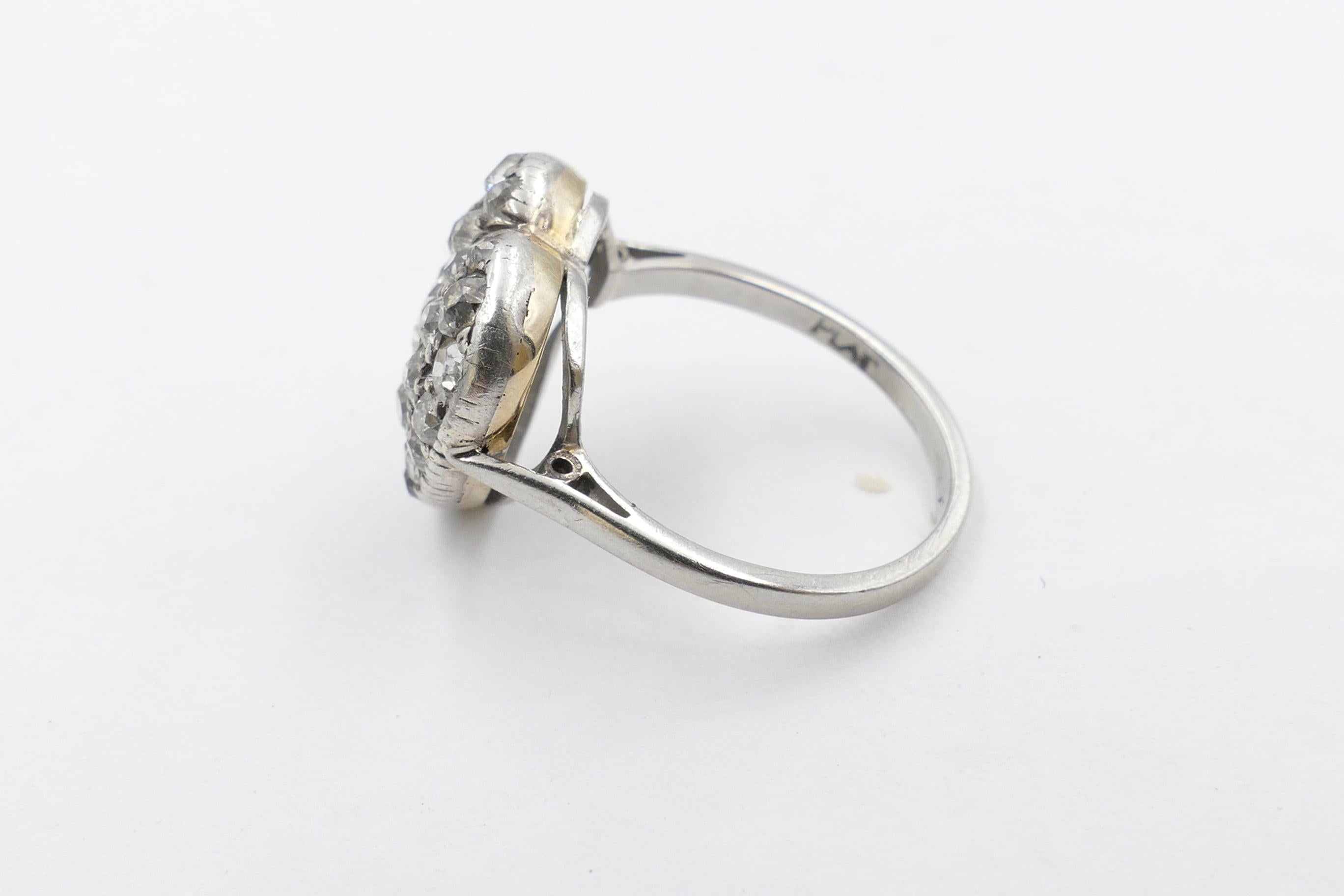 antique heart shaped diamond ring