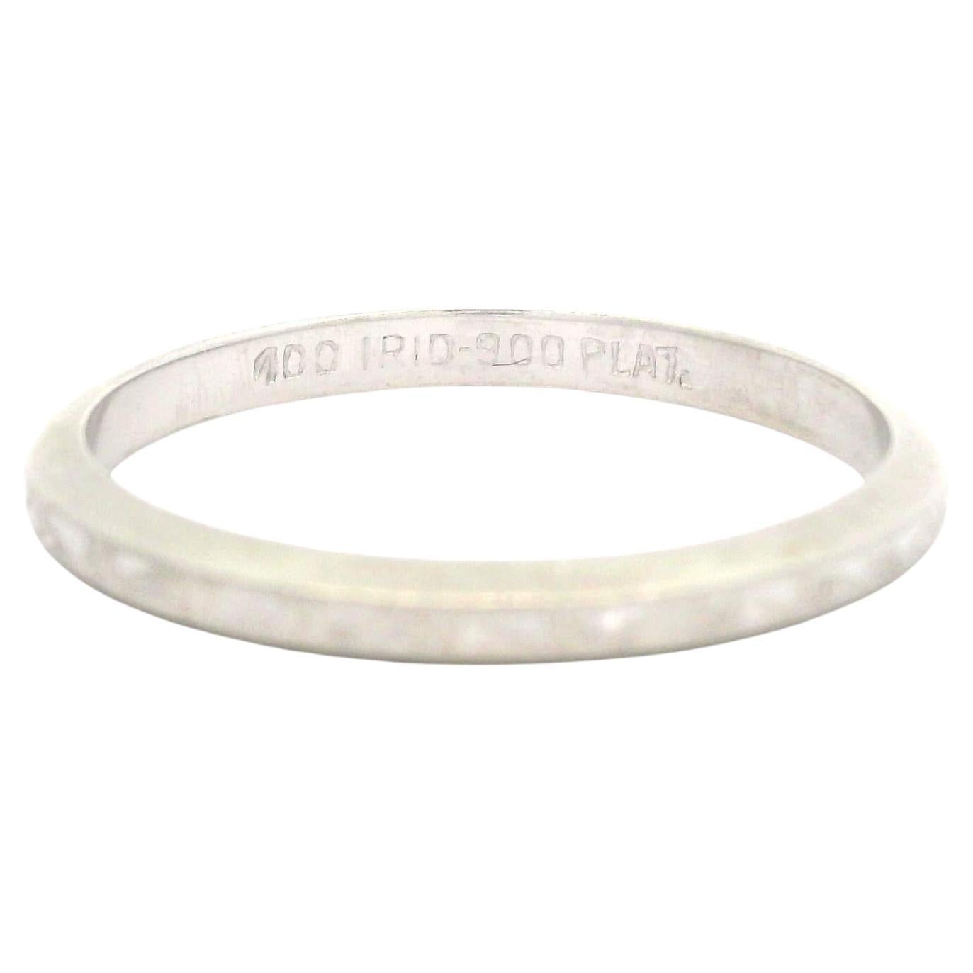Antique Platinum 2mm Scroll Work Eternity Band Ring Sz 5.5 For Sale