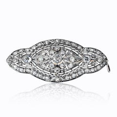 Antike Platin-Brosche mit 3,00cttw Diamanten