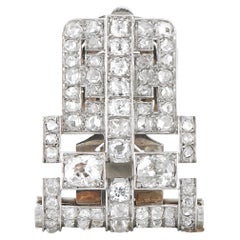 Spilla antica in platino e oro bianco 18 carati con diamanti da 4,75 carati – MF20-062926
