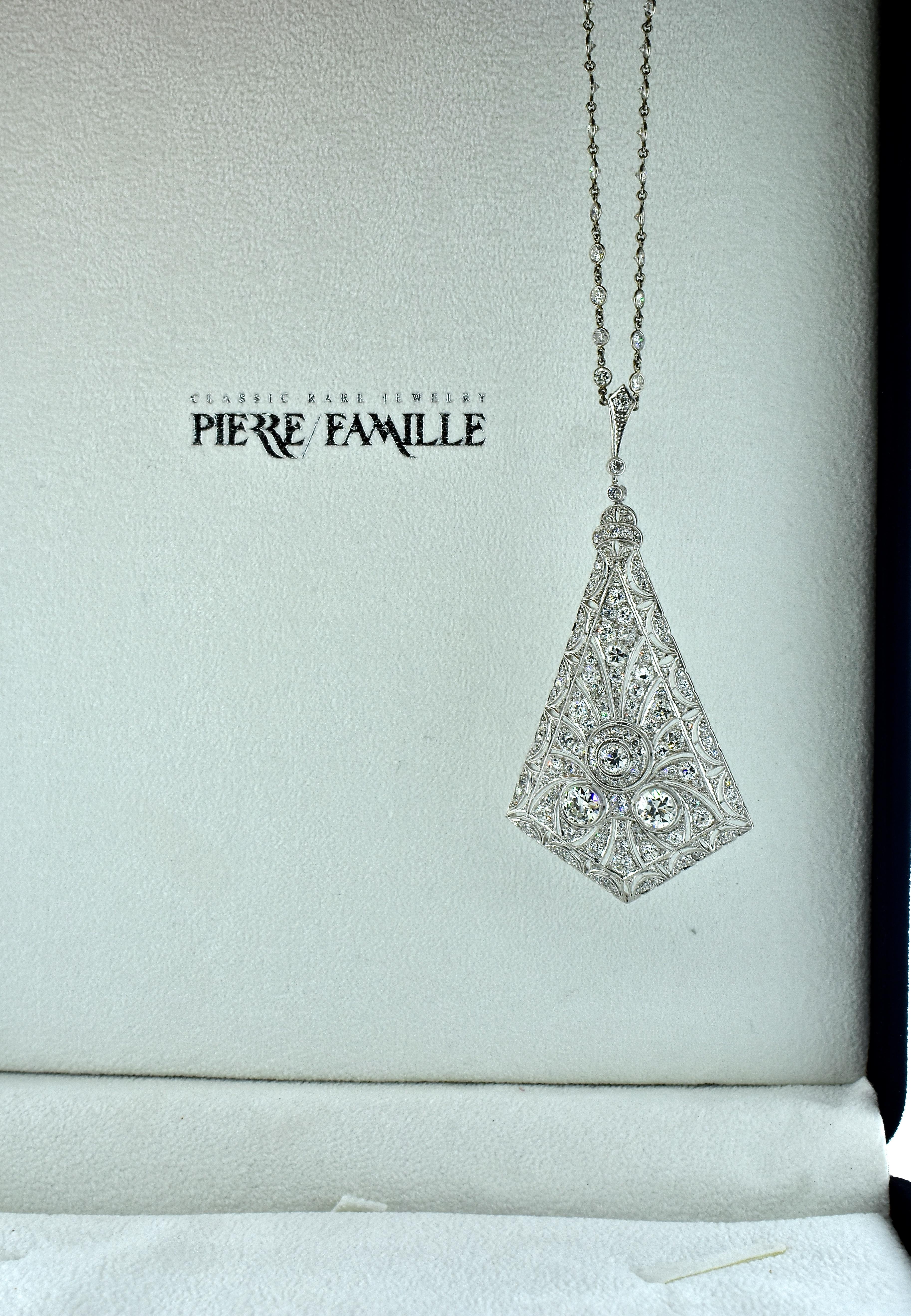 Antique Platinum and Diamond Necklace, circa 1915 1