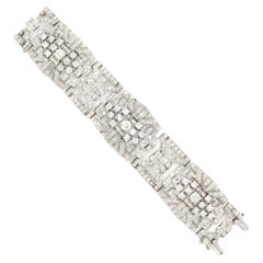Antique Platinum Art Deco Diamond Bracelet