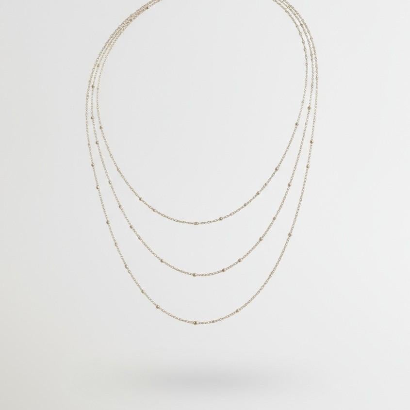 Antique Platinum Chain with Natural Micro Pearls 58 inches in vendita 2