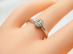 Antique Platinum Diamond Cluster Engagement Ring 950 Purity c1920s Size N1/2 7