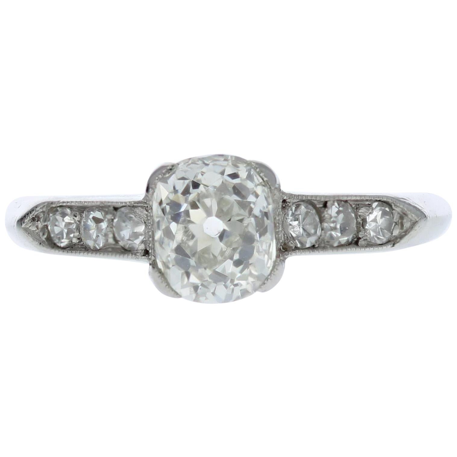 Antique Diamond Engagement Ring at 1stDibs