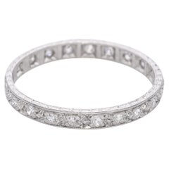 Antique Platinum Diamond Eternity Band